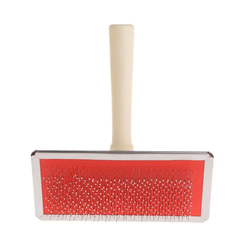 Wood Handle Pet Grooming Comb – Shedding & Hair Removal Slicker Brush for Dogs & Cats
