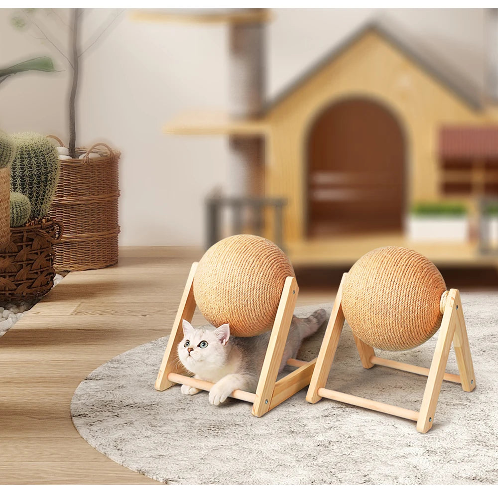 Sisal Cat Scratching Ball – Interactive Toy & Paw Grinder for Happy, Healthy Cats