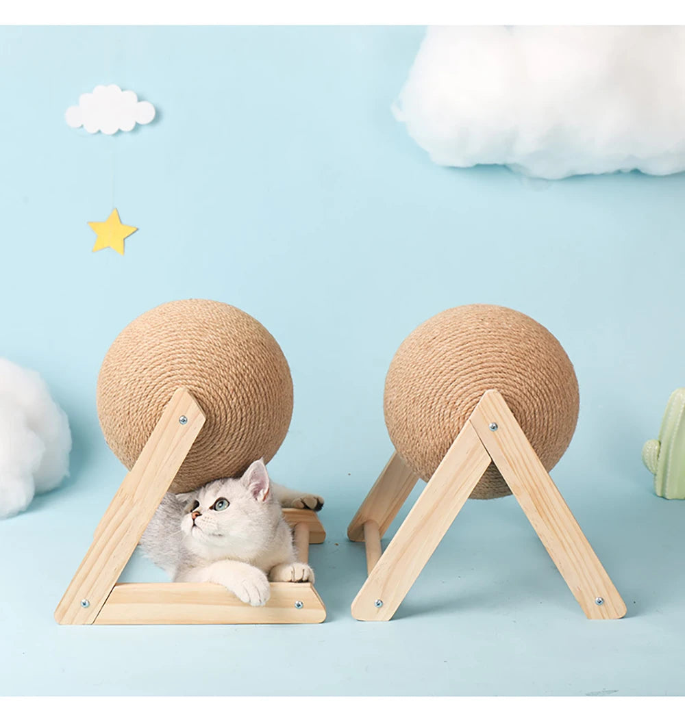 Sisal Cat Scratching Ball – Interactive Toy & Paw Grinder for Happy, Healthy Cats