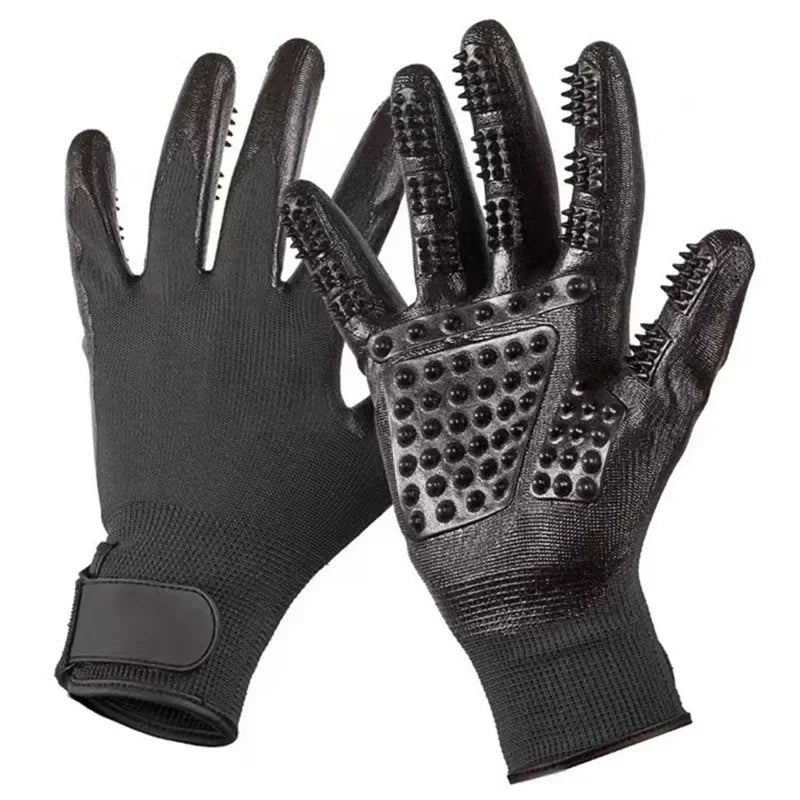 2Pcs Pet Bath & Grooming Gloves – Hair Removal, Massage & Deep Cleaning
