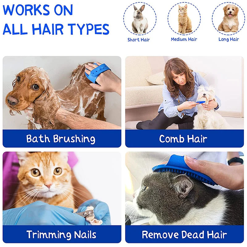 4-in-1 BunnyCare™ Grooming Kit – Tear Stain Comb, Nail Clipper & Bath Brush for Rabbits & Small Pets