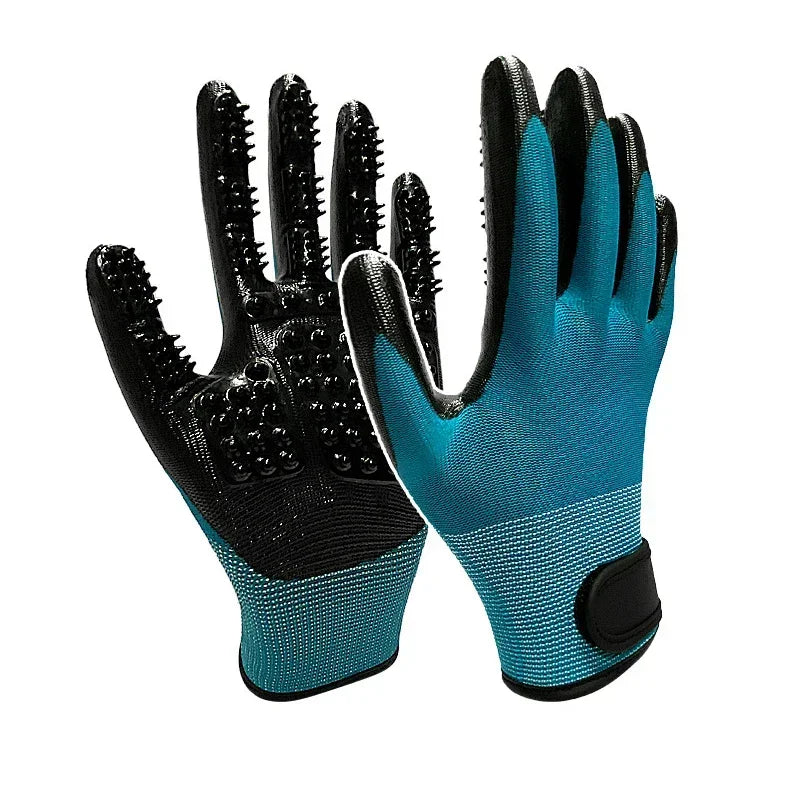 2Pcs Pet Bath & Grooming Gloves – Hair Removal, Massage & Deep Cleaning