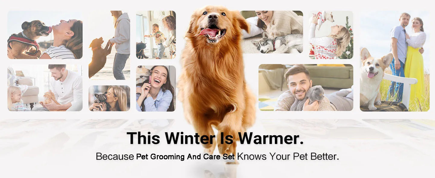 4-in-1 Pet Grooming & Care Set – Low Noise Rechargeable Clippers