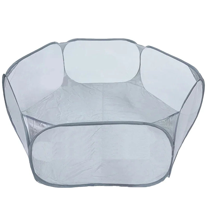 ClearView™ Foldable Pet Playpen – Portable Pop-Up Tent for Cats, Dogs & Small Animals