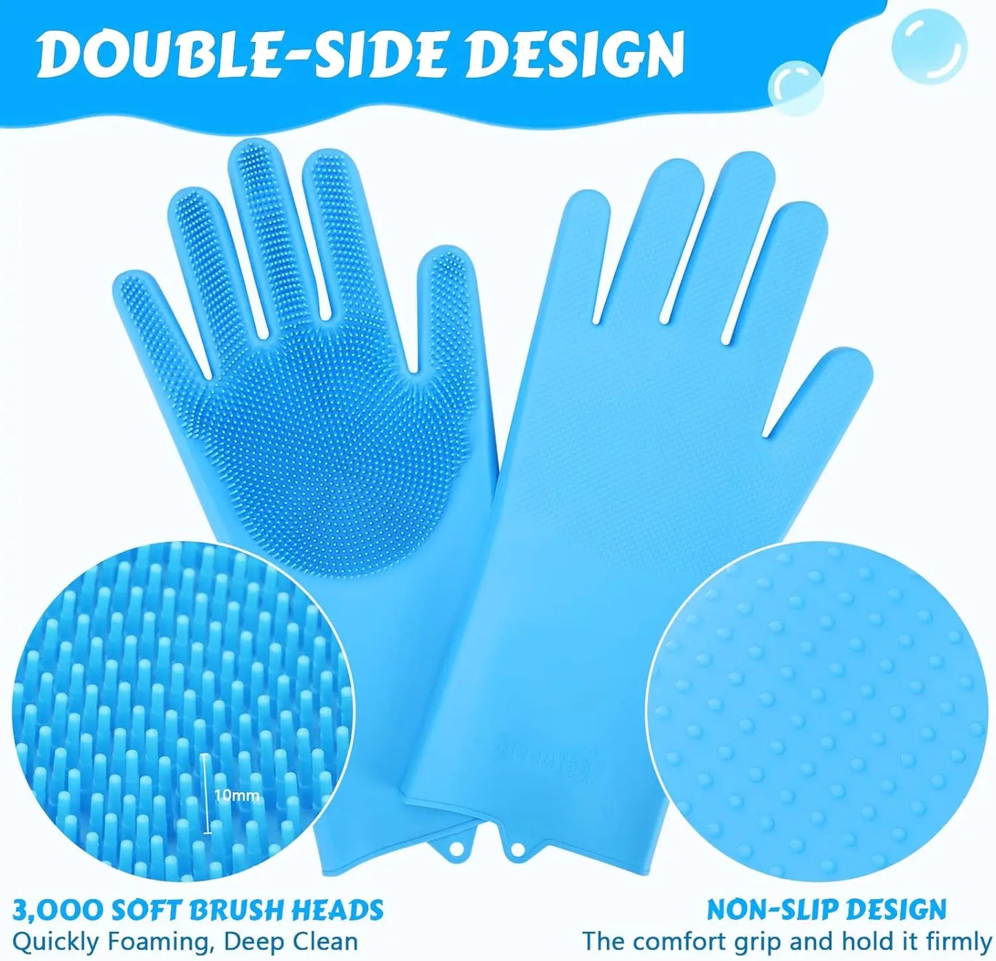Pet Grooming Cleaning Gloves Dog Cat Bathing Shampoo Gel Glove Scrubber Magic Cleanner Soft Silicone Pet Hair Removal Bath Glove