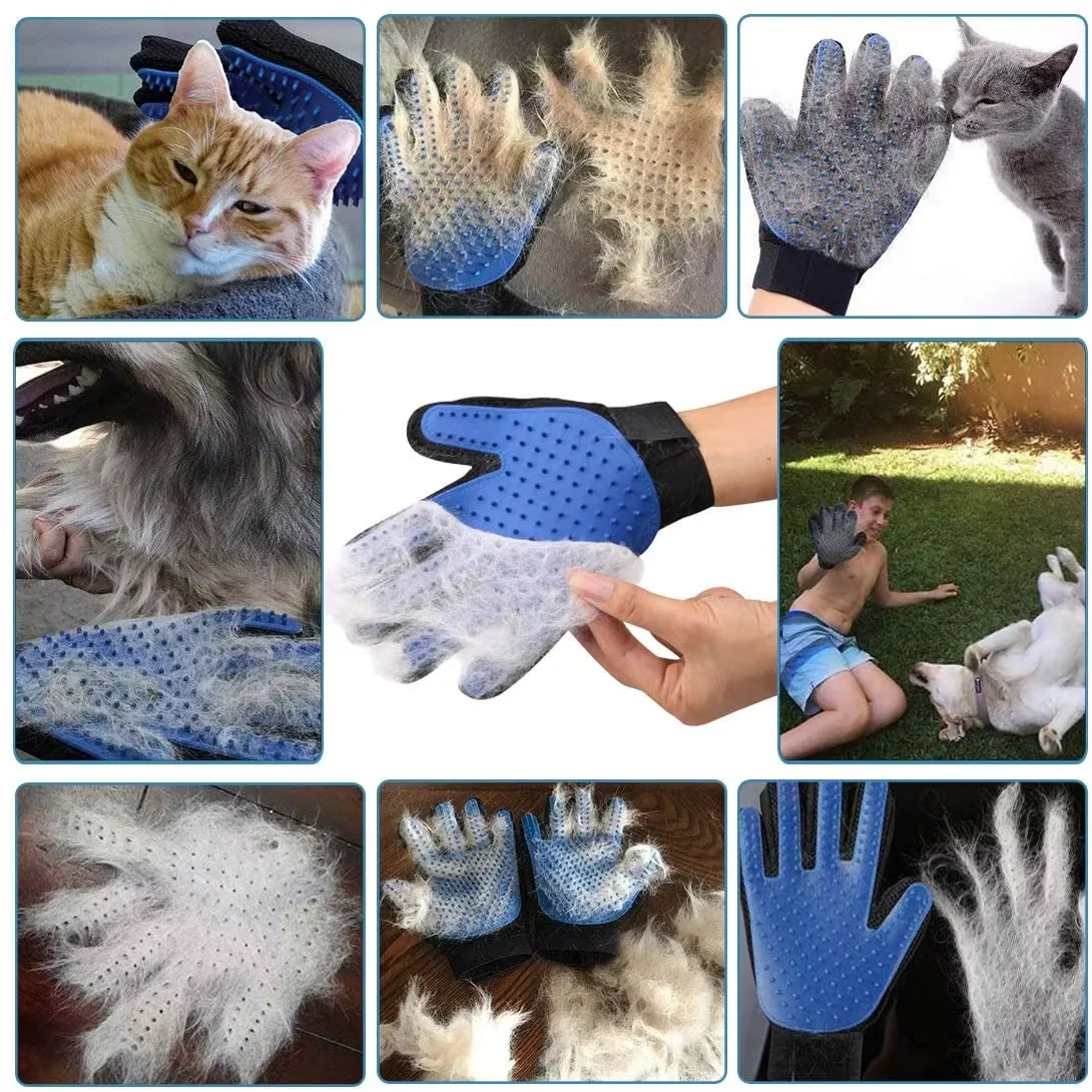 2-in-1 Pet Grooming Kit – Dual-Sided Brush & Bath Glove for Dogs, Cats & Small Animals