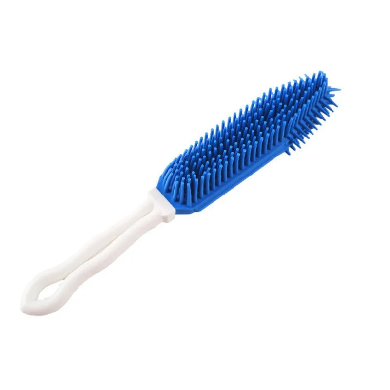 Dog & Cat Bathing Massage Brush – Soft Long Handle Grooming Comb