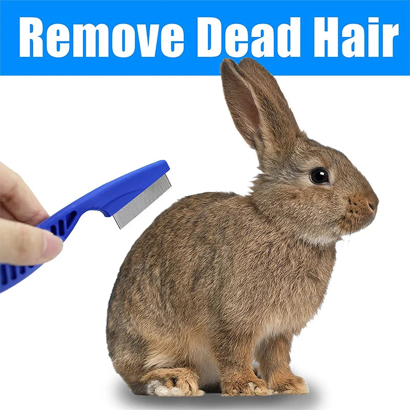 4-in-1 BunnyCare™ Grooming Kit – Tear Stain Comb, Nail Clipper & Bath Brush for Rabbits & Small Pets