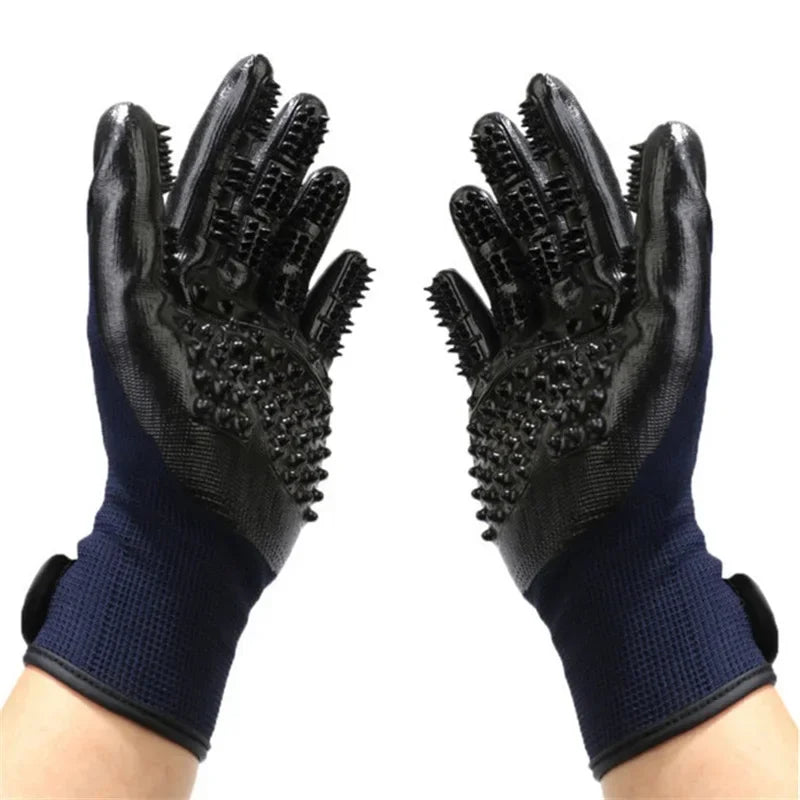 2Pcs Pet Bath & Grooming Gloves – Hair Removal, Massage & Deep Cleaning