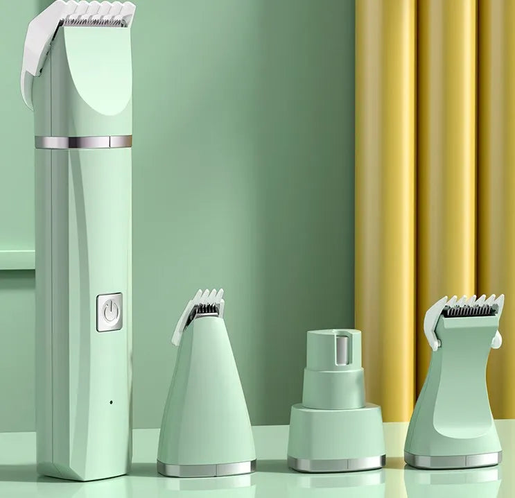 4-in-1 Pet Grooming & Care Set – Low Noise Rechargeable Clippers