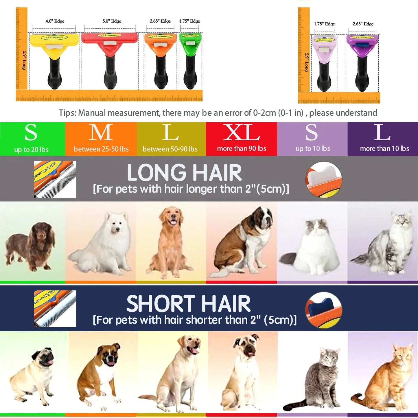 SheddiPro™ XL Grooming Comb for Large Pets