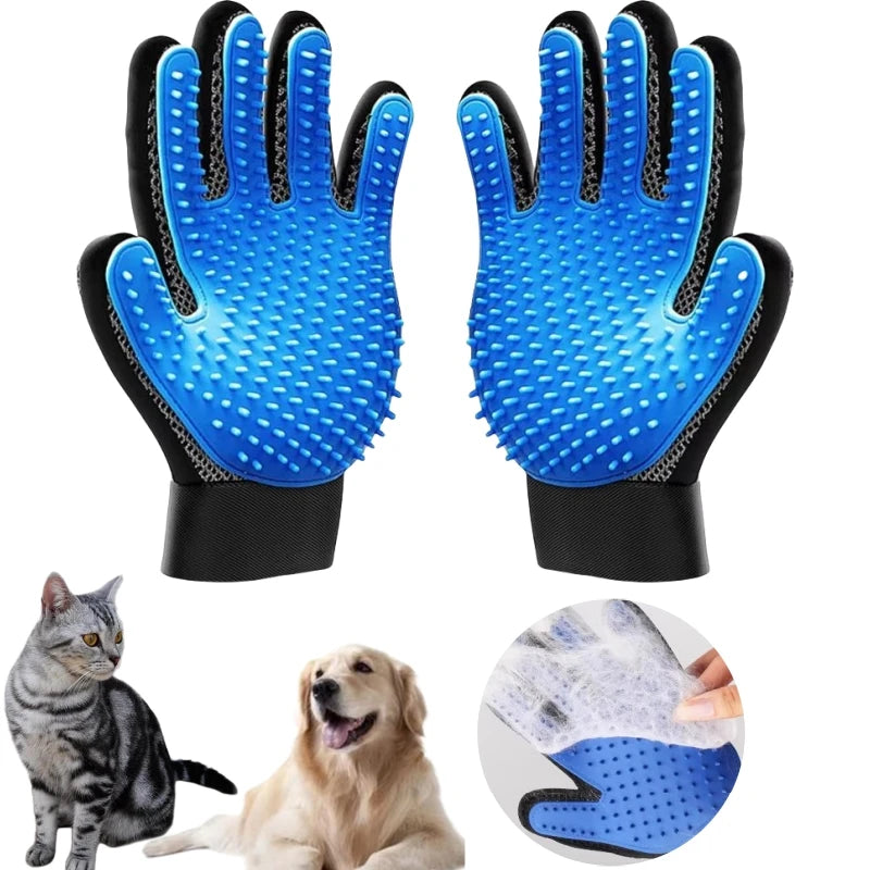2-in-1 Pet Grooming Kit – Dual-Sided Brush & Bath Glove for Dogs, Cats & Small Animals