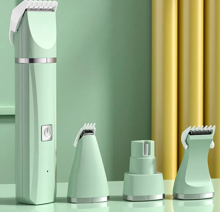 4-in-1 Pet Grooming & Care Set – Low Noise Rechargeable Clippers