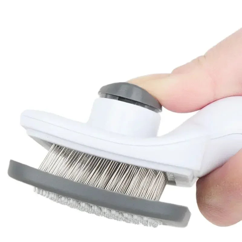 Stainless Steel Pet Grooming Comb – Tangle-Free Brush for Dogs & Cats with Long Hair
