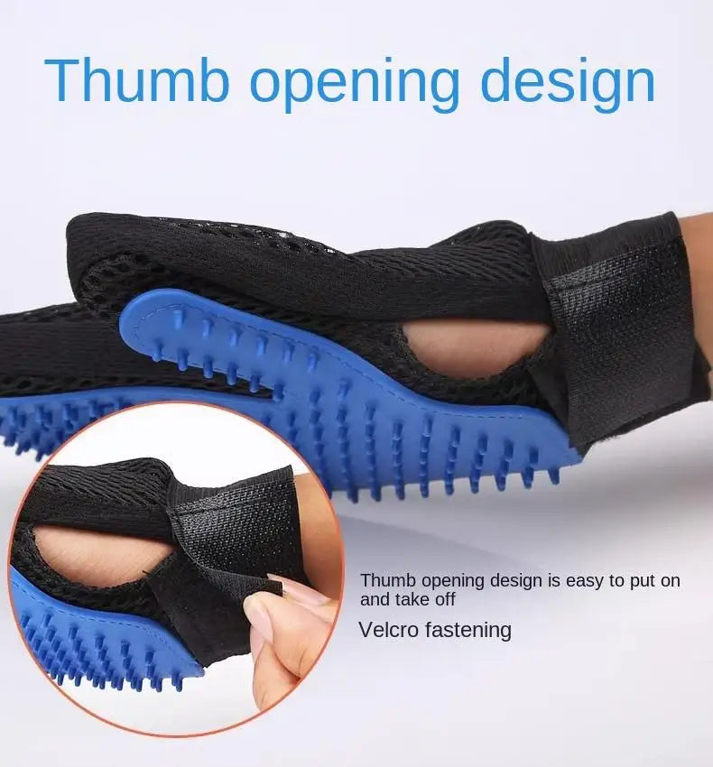 2-in-1 Pet Grooming Kit – Dual-Sided Brush & Bath Glove for Dogs, Cats & Small Animals