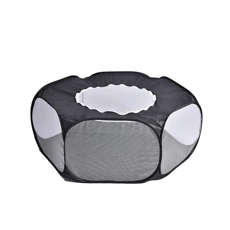 ClearView™ Foldable Pet Playpen – Portable Pop-Up Tent for Cats, Dogs & Small Animals