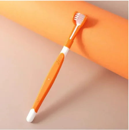 TriClean™ Three-Sided Pet Toothbrush for Dogs & Cats