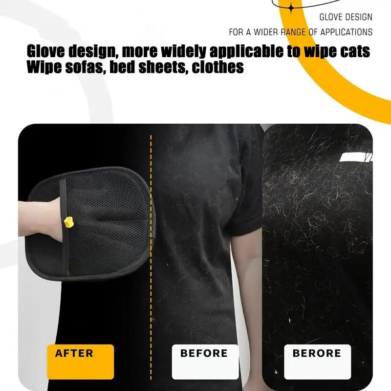 DualBrush™ Double-Sided Pet Grooming Gloves