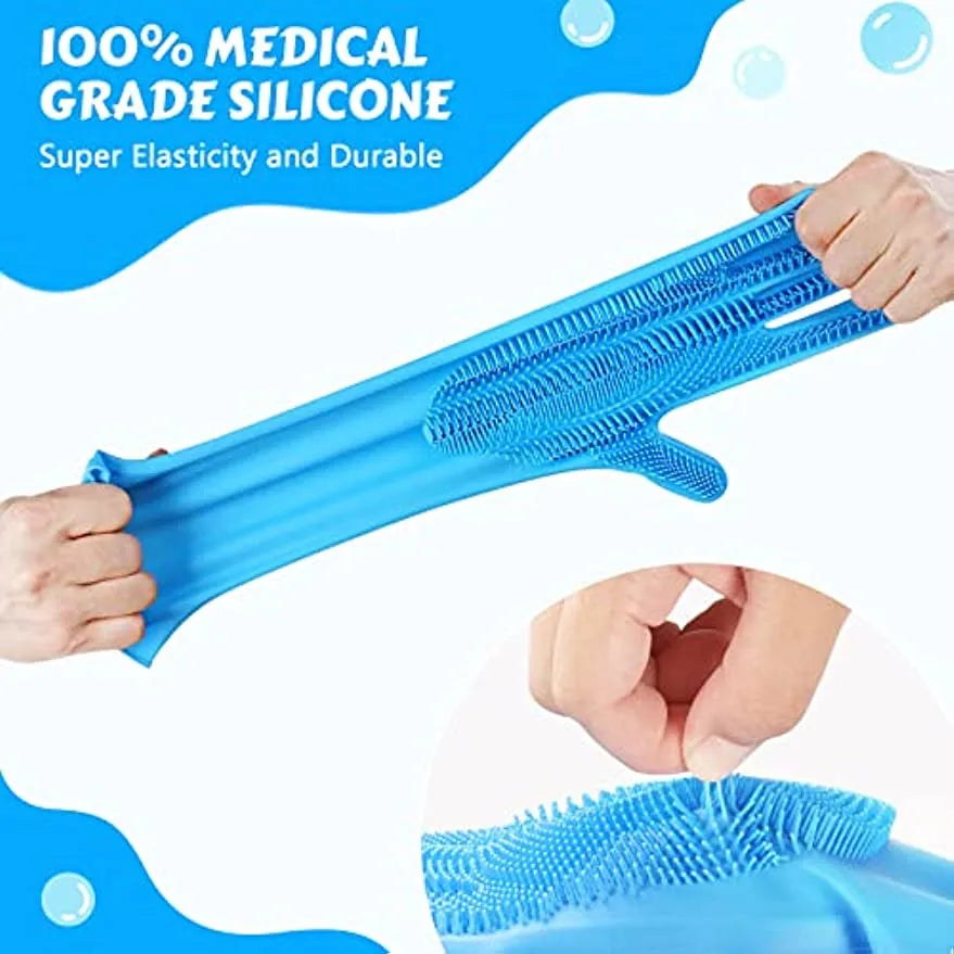 2-in-1 Silicone Scrubber & Hair Remover for Dogs & Cats