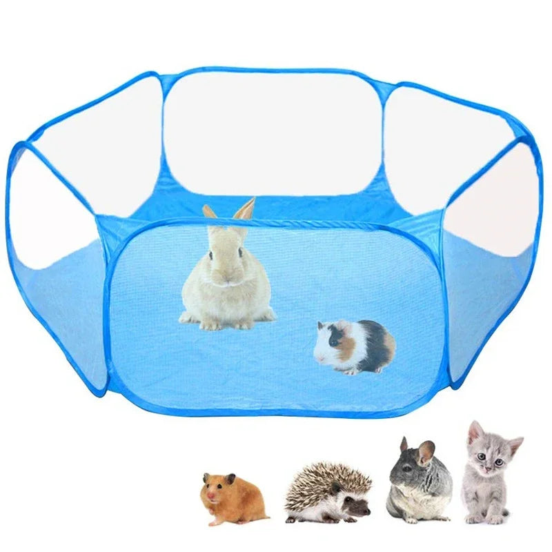 ClearView™ Foldable Pet Playpen – Portable Pop-Up Tent for Cats, Dogs & Small Animals