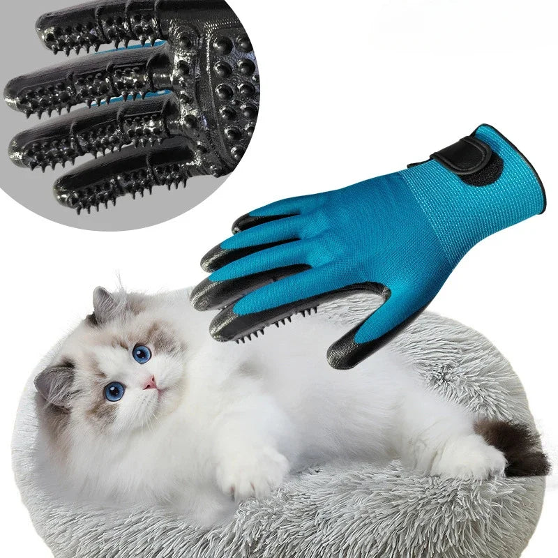 2Pcs Pet Bath & Grooming Gloves – Hair Removal, Massage & Deep Cleaning