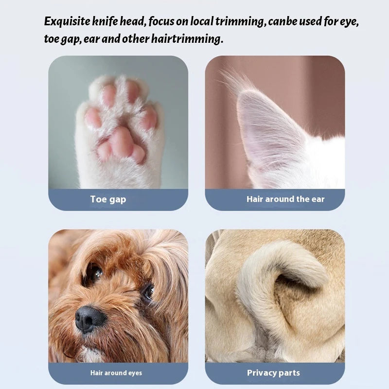 SilentGlow™ Waterproof Pet Grooming Trimmer with LED Light