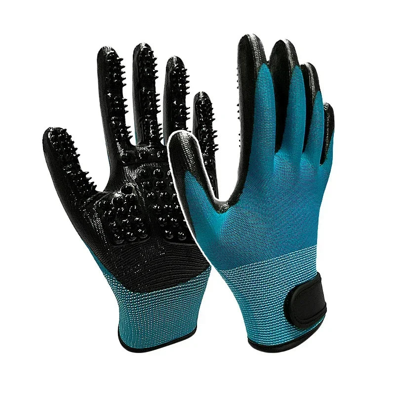 2Pcs Pet Bath & Grooming Gloves – Hair Removal, Massage & Deep Cleaning