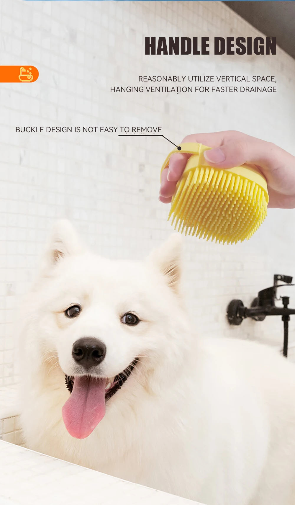 ScrubBuddy™ 2-in-1 Pet Bath Brush & Shampoo Dispenser