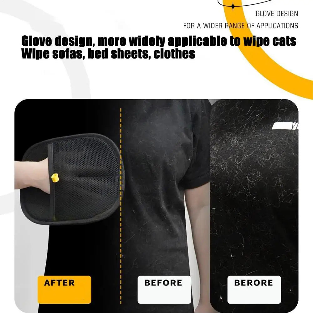 DualBrush™ Double-Sided Pet Grooming Gloves