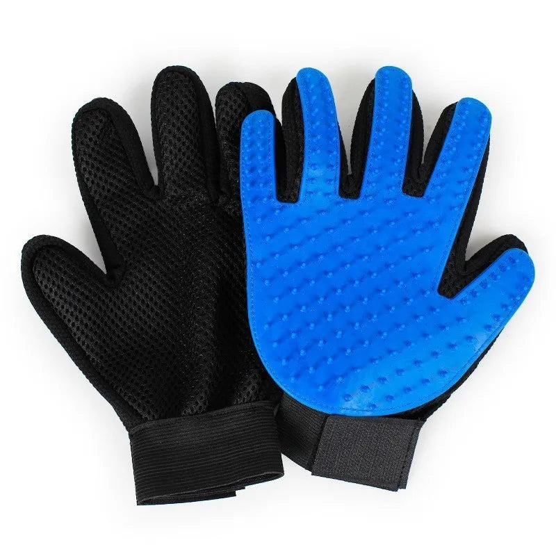 Pet Grooming Glove – Deshedding Brush & Hair Remover for Cats & Dogs