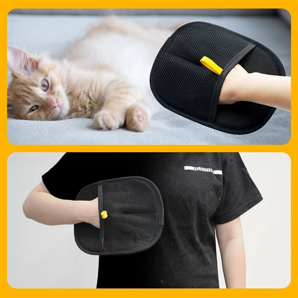 2-in-1 Pet Grooming Glove & Hair Remover – For Sofa, Carpet, Clothes