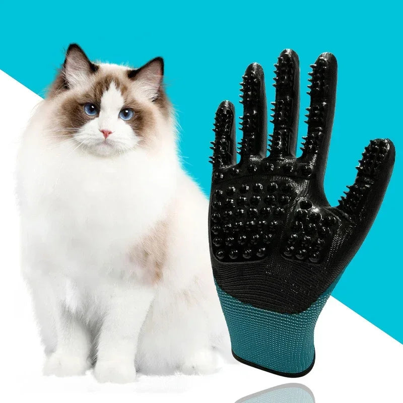 2Pcs Pet Bath & Grooming Gloves – Hair Removal, Massage & Deep Cleaning