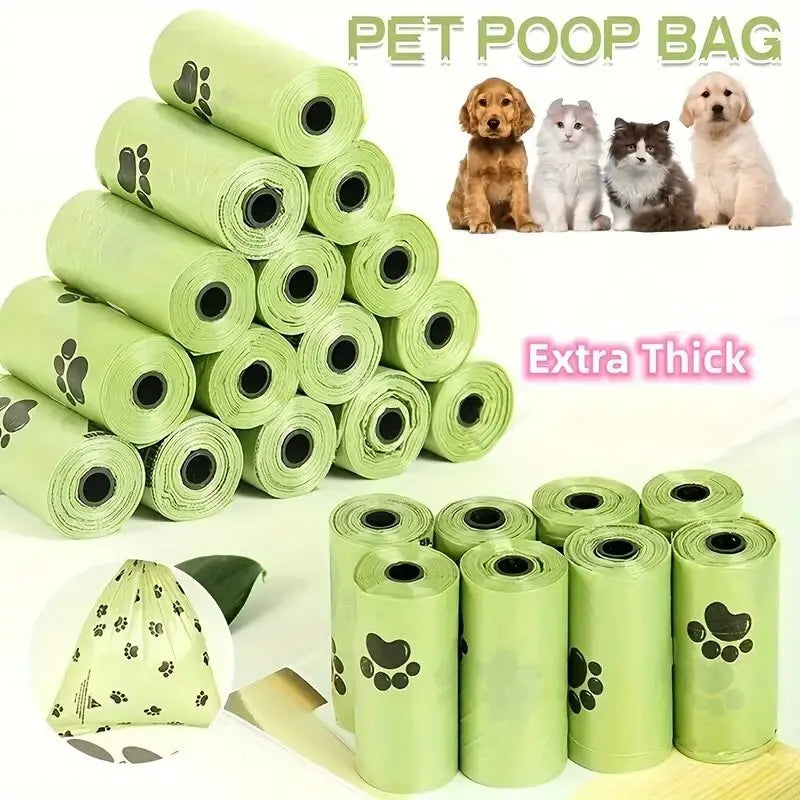 240 Heavy-Duty Leak-Proof Dog Waste Bags (16 Rolls)