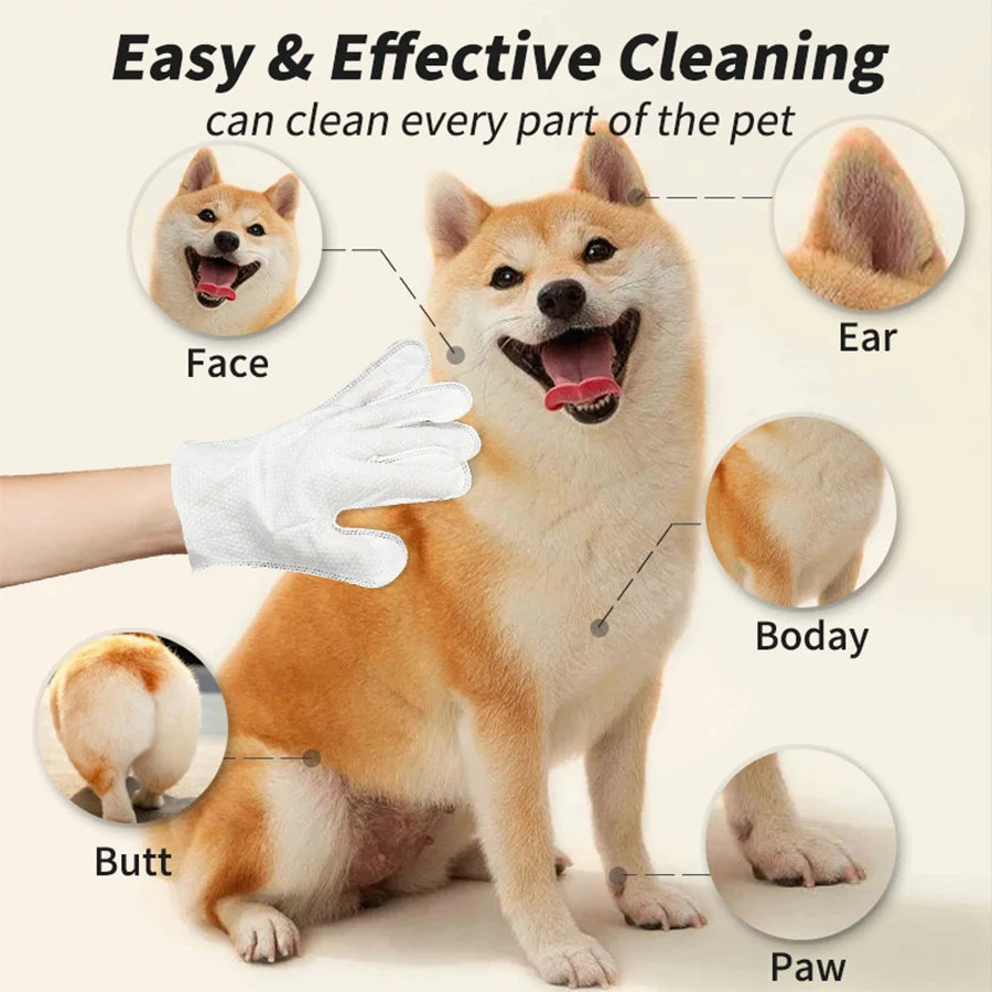 PawFresh™ Cleaning Wipe Gloves