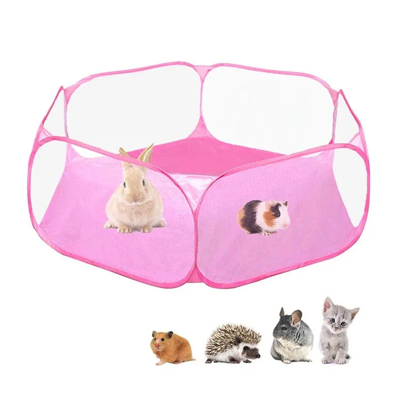 ClearView™ Foldable Pet Playpen – Portable Pop-Up Tent for Cats, Dogs & Small Animals