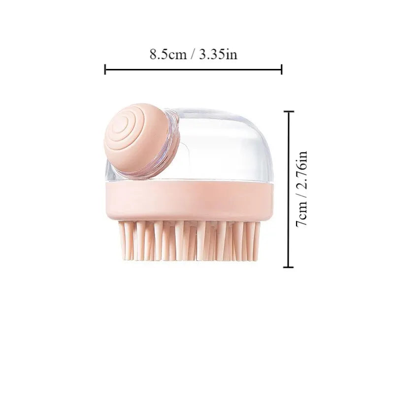 FurEase™ 2-in-1 Silicone Pet Bath Brush with Shampoo Dispenser