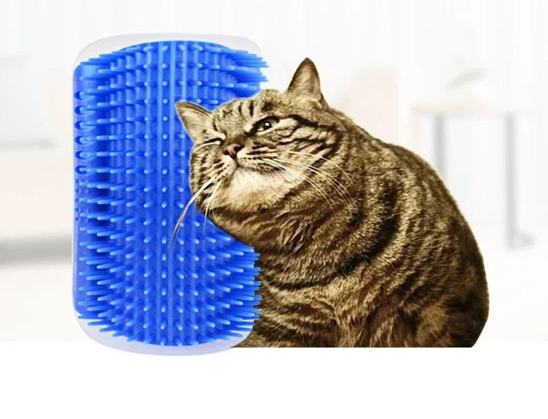Self-Grooming Cat Corner Brush – Removable Wall-Mounted Massage Comb for Easy Hair Removal