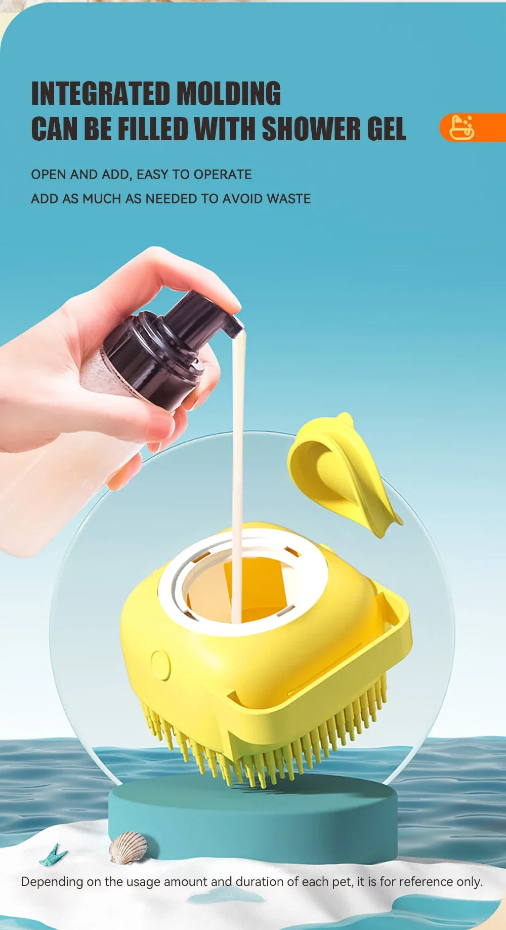 ScrubBuddy™ 2-in-1 Pet Bath Brush & Shampoo Dispenser