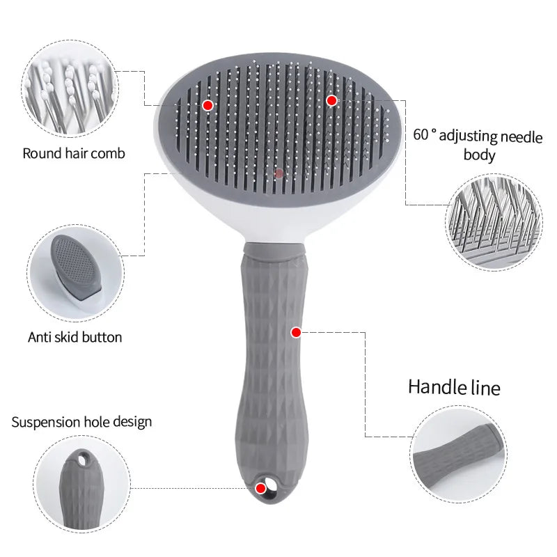 FurSweep™ One-Click Auto-Cleaning Pet Grooming Brush