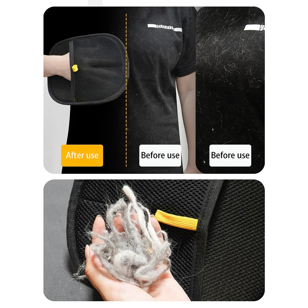 2-in-1 Pet Grooming Glove & Hair Remover – For Sofa, Carpet, Clothes