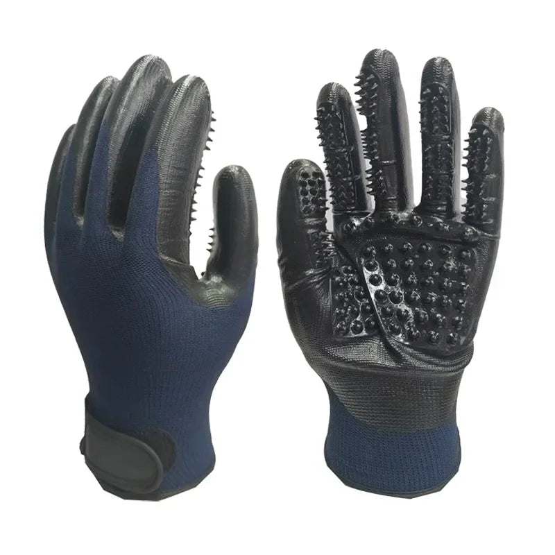 2Pcs Pet Bath & Grooming Gloves – Hair Removal, Massage & Deep Cleaning