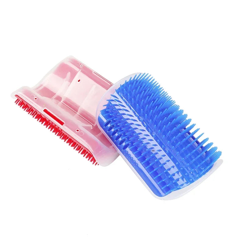 Self-Grooming Cat Corner Brush – Removable Wall-Mounted Massage Comb for Easy Hair Removal
