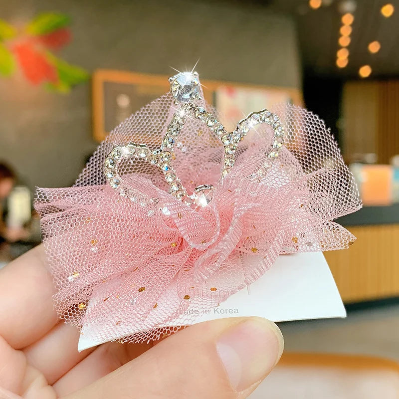 Pet Hair Clip Set – Adorable Crown & Bow Hairpins for Dogs & Cats