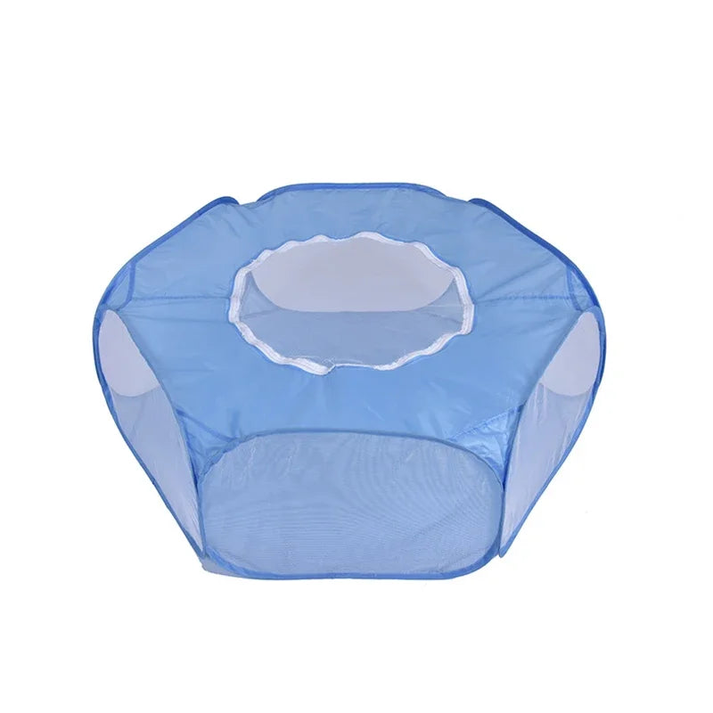 ClearView™ Foldable Pet Playpen – Portable Pop-Up Tent for Cats, Dogs & Small Animals
