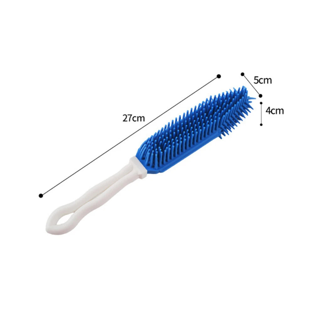 Dog & Cat Bathing Massage Brush – Soft Long Handle Grooming Comb
