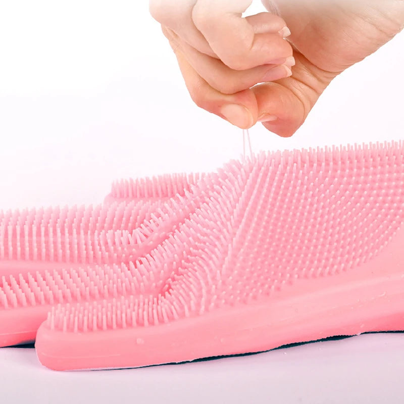 Pet Grooming Cleaning Gloves Dog Cat Bathing Shampoo Gel Glove Scrubber Magic Cleanner Soft Silicone Pet Hair Removal Bath Glove