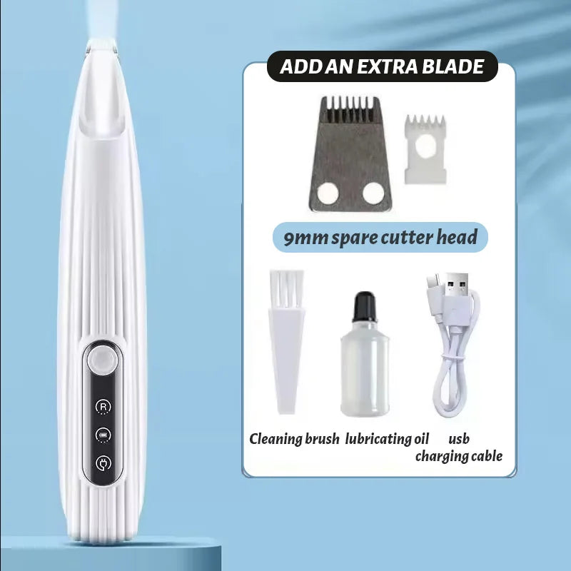 SilentGlow™ Waterproof Pet Grooming Trimmer with LED Light