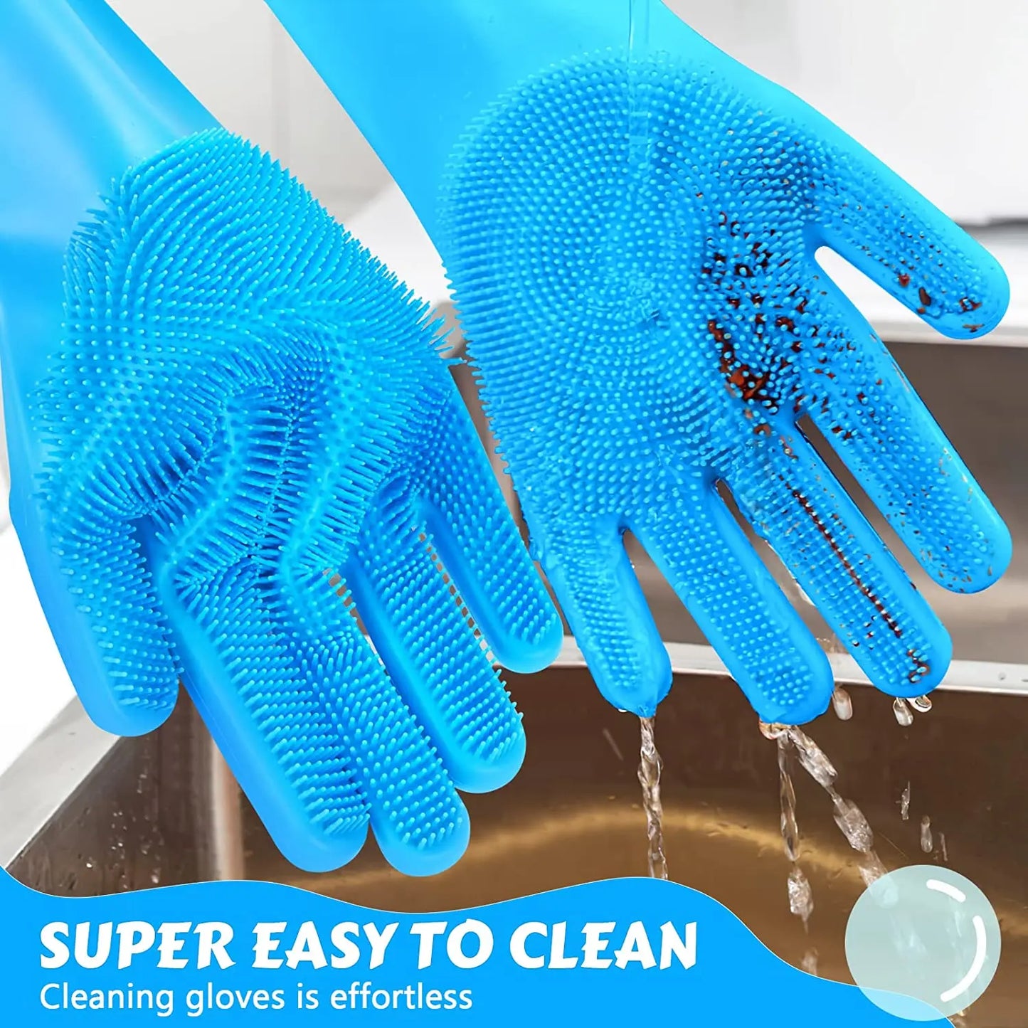 2-in-1 Silicone Scrubber & Hair Remover for Dogs & Cats