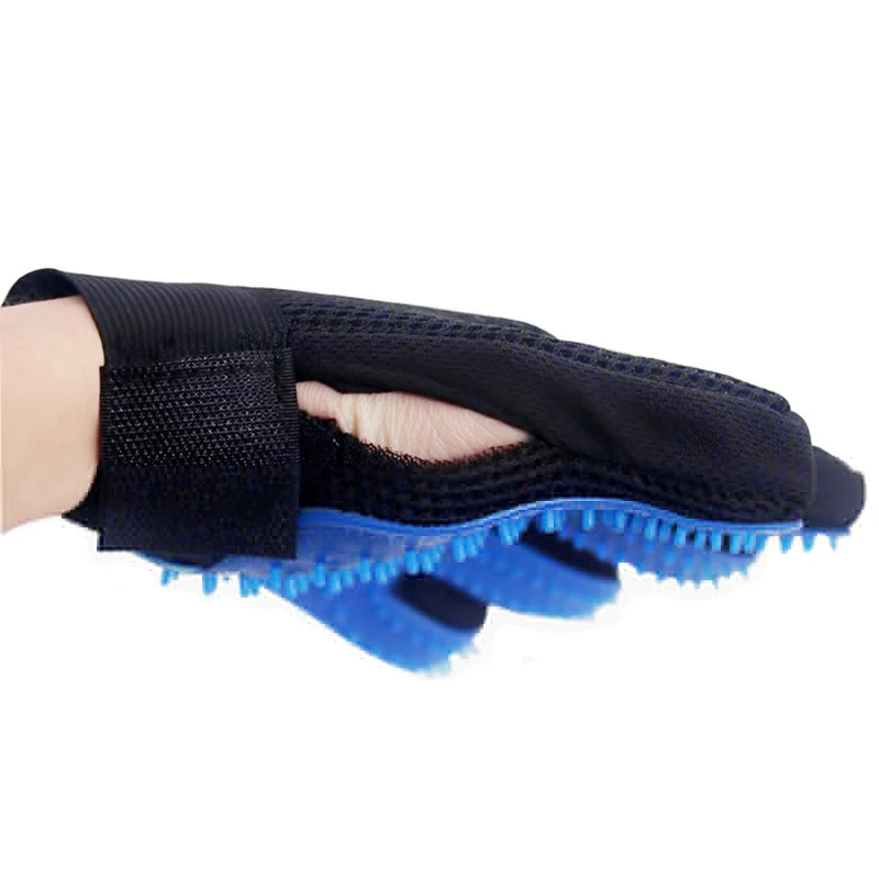 Silicone Cat Grooming Glove – Hair Remover & Bath Massage Brush for Pets