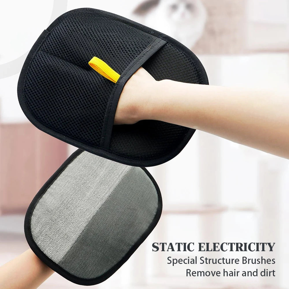 2-in-1 Pet Grooming Glove & Hair Remover – For Sofa, Carpet, Clothes